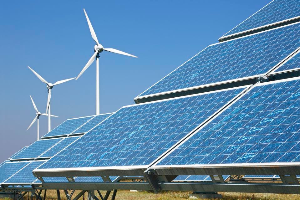 Solar energy, wind energy
